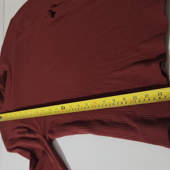 Faherty Sweater Womens Ribbed  Turtleneck Large Rust Brown Y2K - Picture 6 of 9
